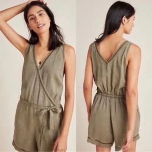 Cloth & Stone Anthropologie Olive Green Romper - XS